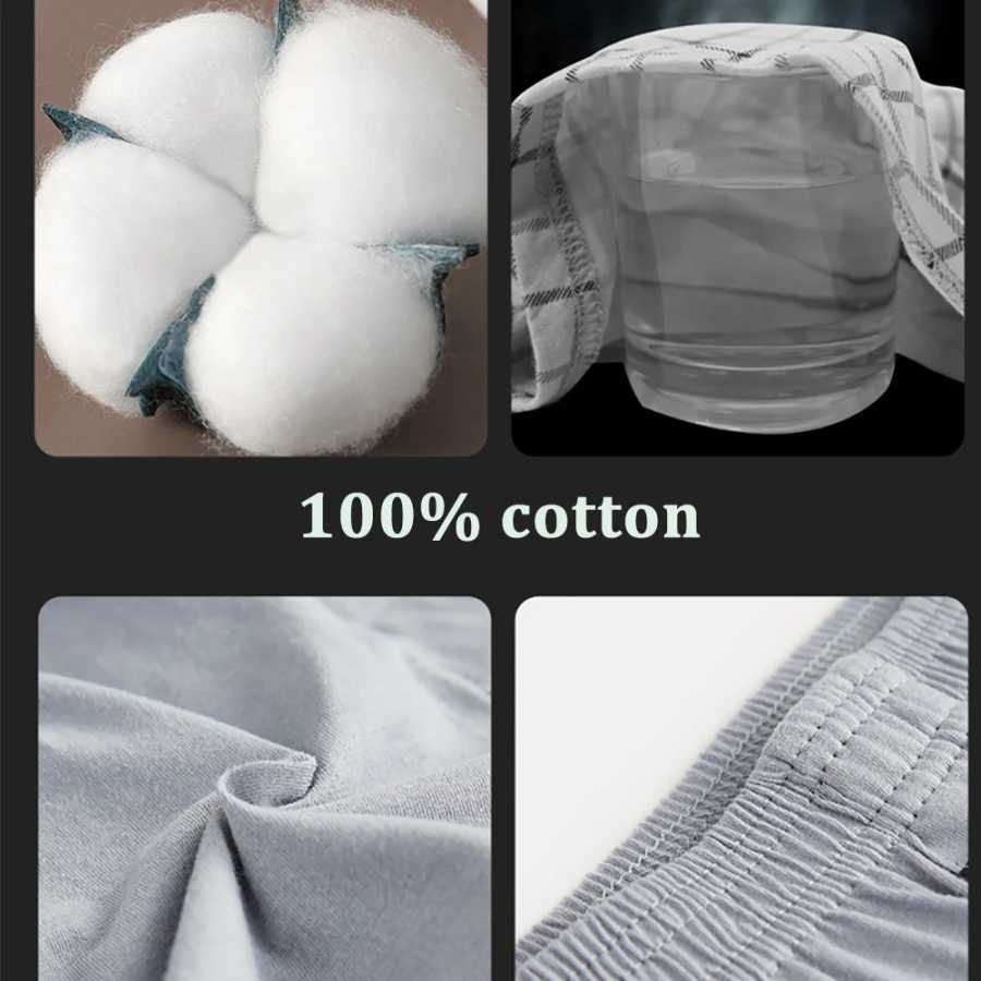 Фотография №2 товара Мужские пижамные шорты из 100% хлопка, летние однотонные короткие штаны