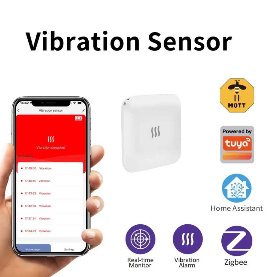 Датчик вибрации Lincukoo Zigbee3.0 Tuya Smart Tiny Sensor Home Assistant ZIGBEE2MQTT для обнаружения дверей, окон и сейфов Доступ к автоматизации здания