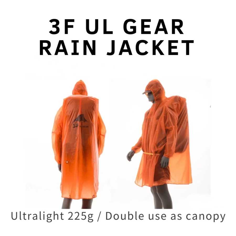 3F UL GEAR уличный плащ с рукавами, рюкзак для кемпинга, пончо 15D, сверхлегкий непромокаемый плащ для пеших прогулок, путешествий, езды на велосипеде, рыбалки Кемпинг и походы