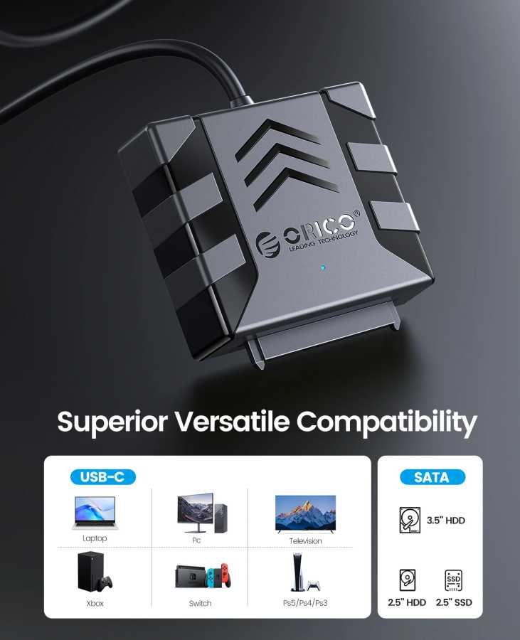 Фотография №3 товара Конвертер ORICO SATA Кабель USB 3.0 в SATA Адаптер SATA