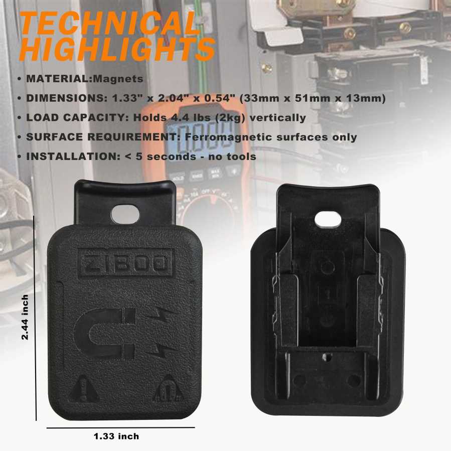 Магнитная вешалка ZIBOO 69445 без ремешка для зажимов и мультиметров Klein Tools с мощными редкоземельными магнитами Инструменты для измерения и анализа