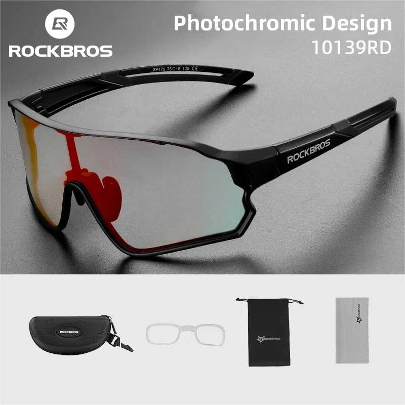 Очки ROCKBROS велосипедные фотохромные, легкие гибкие солнцезащитные очки UV400, для спорта на открытом воздухе, гонок Велоспорт