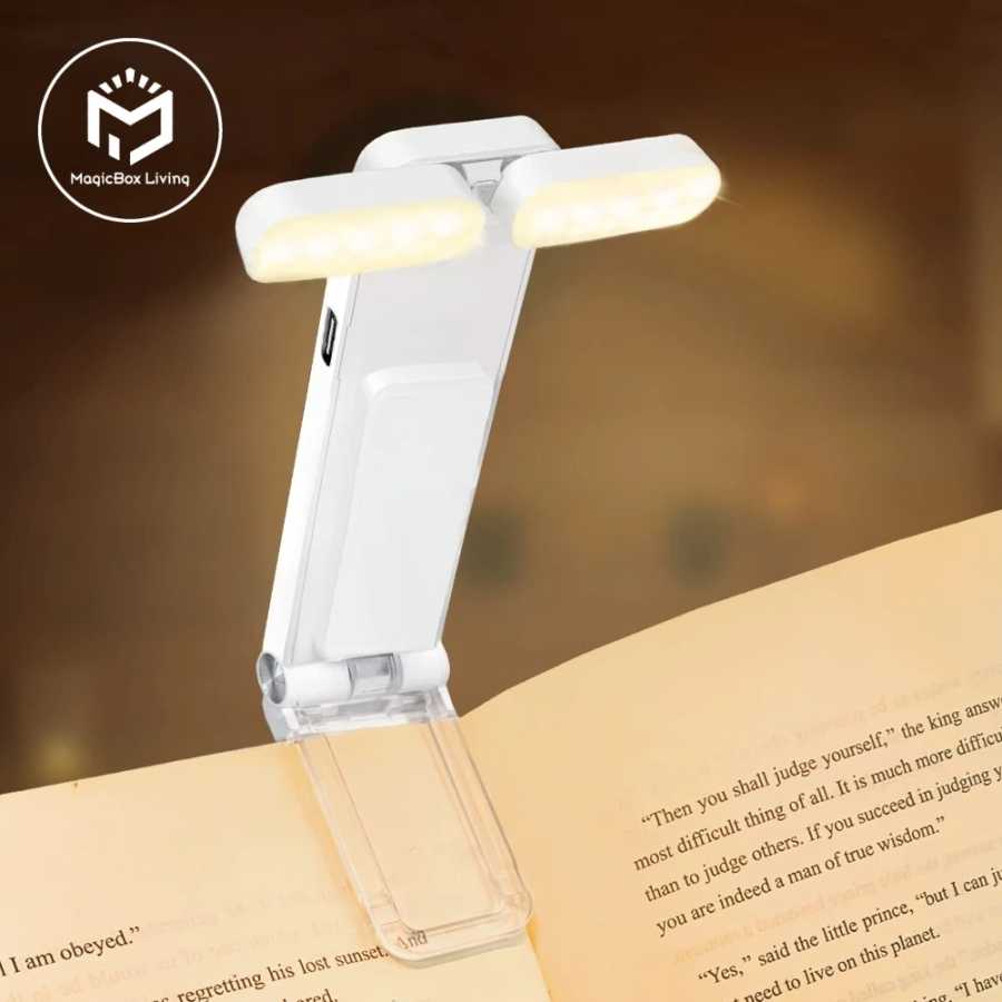 Светильник для чтения, USB-перезаряжаемый книжный светильник для чтения ночью в постели, портативный светильник для закладок со светодиодной подсветкой для чтения в постели Внутреннее освещение