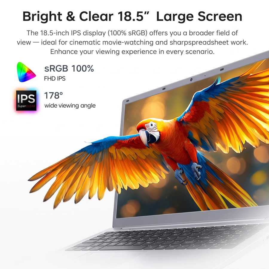Фотография №2 товара 18,5-дюймовый ноутбук Intel Core I5, 16 ГБ ОЗУ, 2 ТБ,