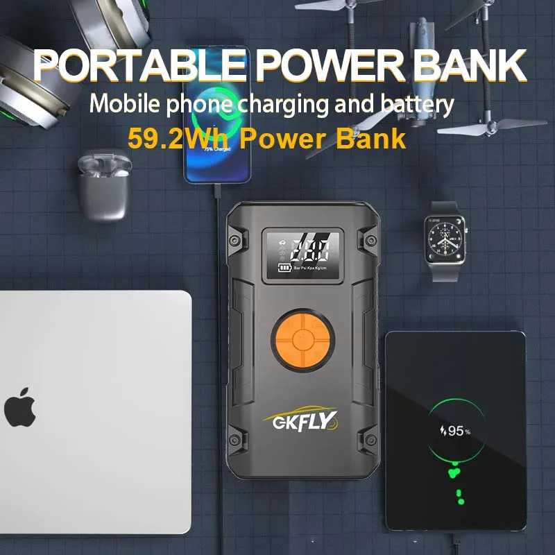 Фотография №3 товара 4 в 1 4000A Jump Starter Power Bank 150PSI воздушный
