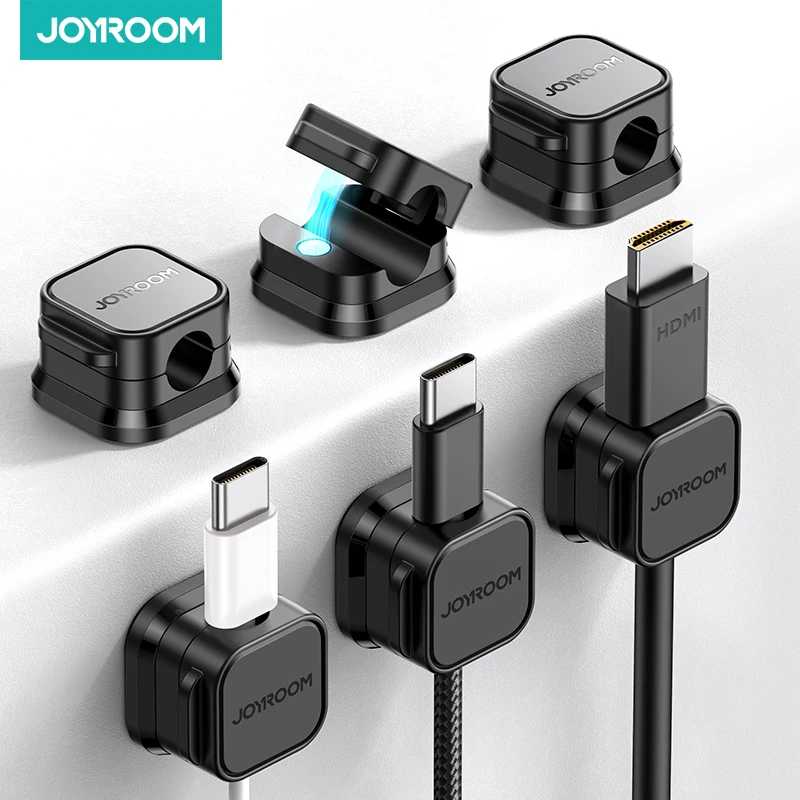 Магнитные зажимы для кабелей Joyroom: гладкие регулируемые держатели для проводов, органайзер для кабелей под столом Аксессуары для мобильных телефонов