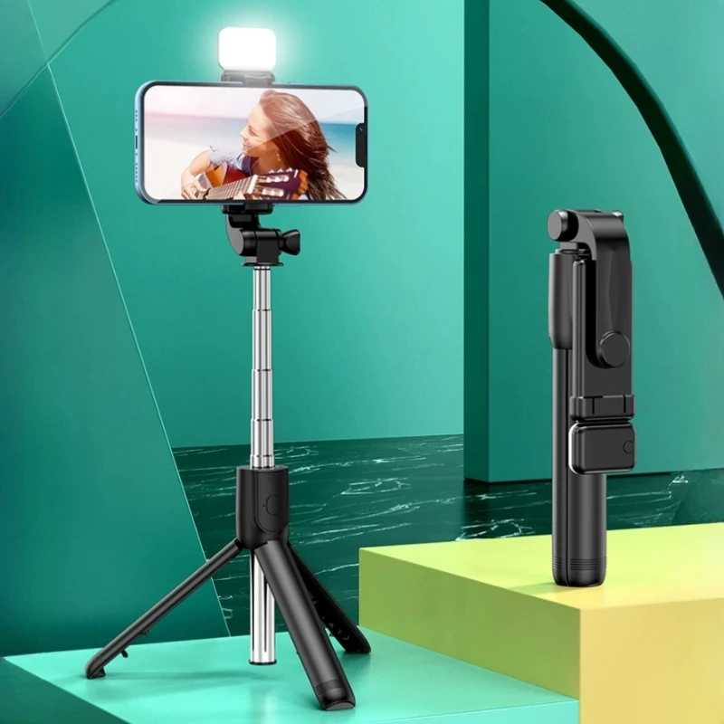 FGCLSY Монопод с дистанционным затвором, заполняющий светильник для iPhone, Samsung, Xiaomi, держатель для телефона, мини-штатив, беспроводная Bluetooth-палка для селфи Фото- и видеотехника