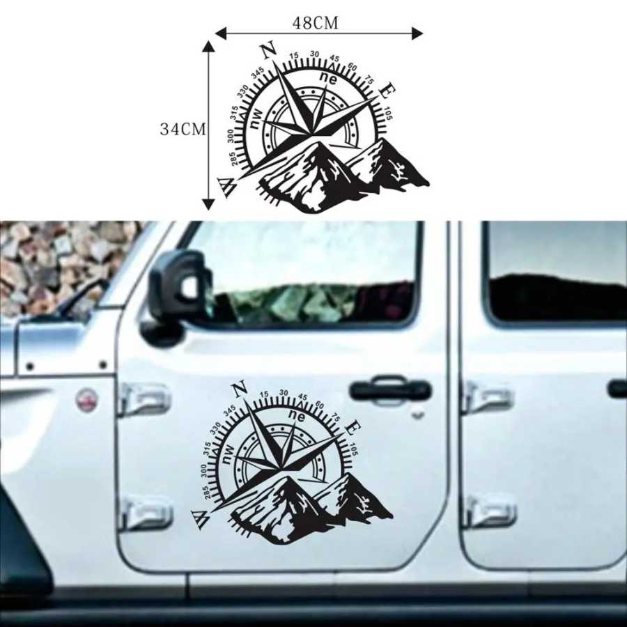 Фотография №4 товара Jpct декоративная 4x4 компас навигационная горная наклейка для внедорожников, багажника,