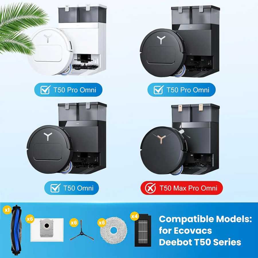 Фотография №1 товара ECOVACS T50 PRO OMNI / T50 OMNI Аксессуары Основные боковые
