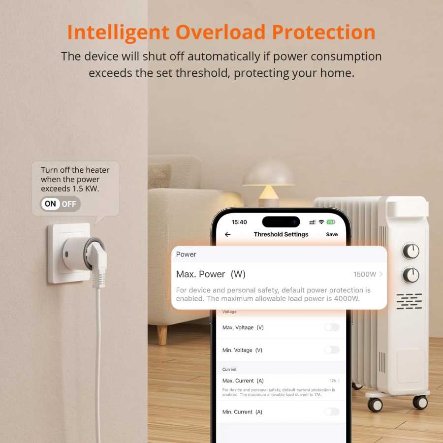 Фотография №4 товара 1-4 шт. SONOFF S60ZB EU IPlug Zigbee Умная розетка с