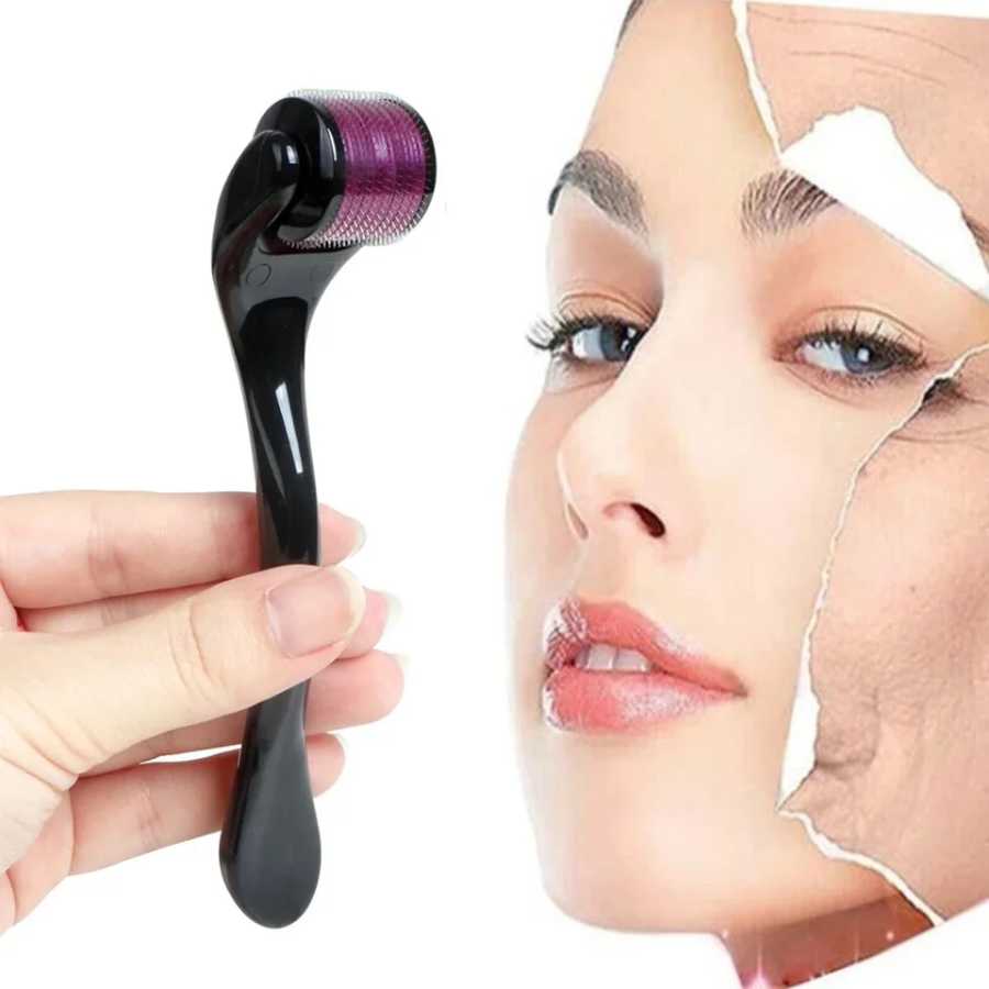 Фотография №3 товара Фиолетовый, черный ролик Derma Roller из нержавеющей стали 540, черный