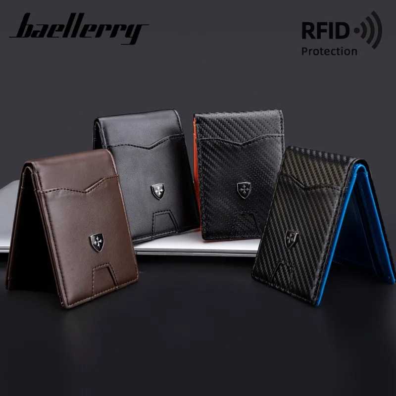 Фотография №5 товара Кошелек Baellerry Slim Wallet из кожи с клипсой для денег,