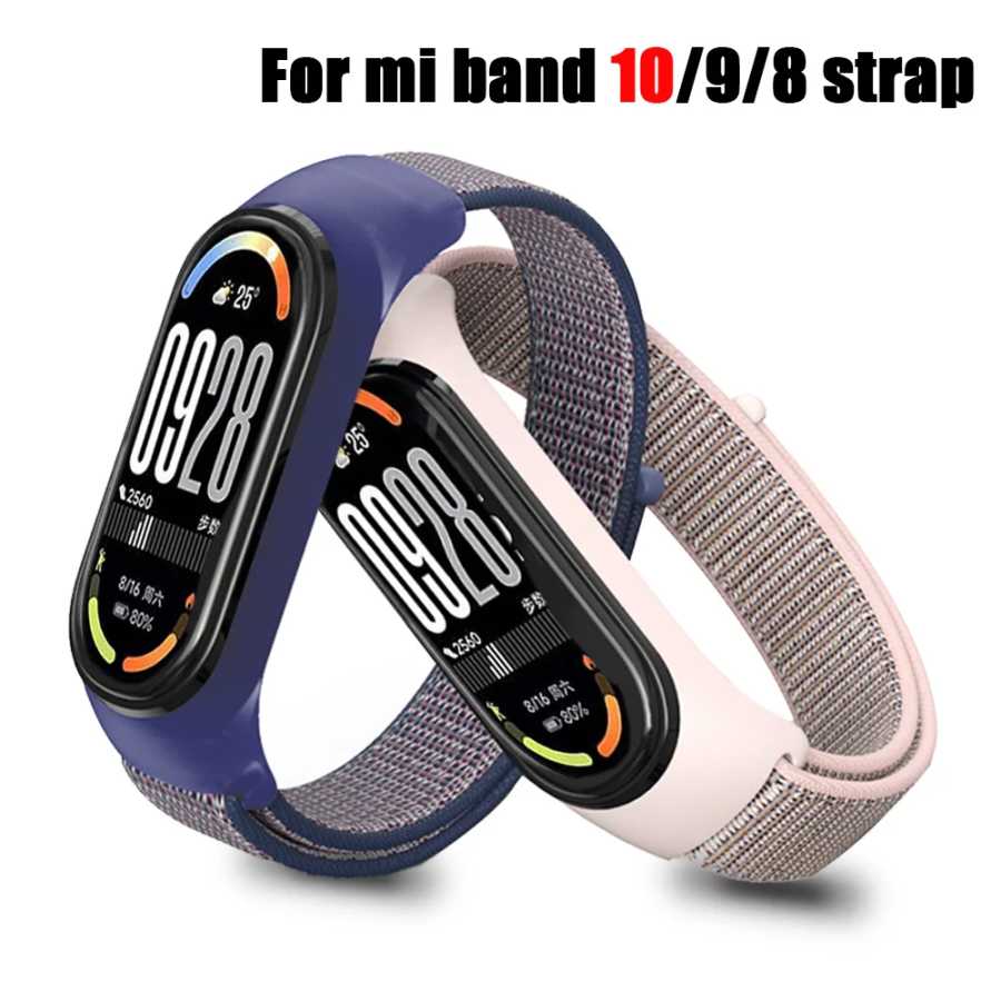 Нейлоновый ремешок для Xiaomi Mi Band 10/9/8, сменный спортивный браслет для смарт-часов, ремешок для Mi Band 10/8/9 NFC Аксессуары для часов