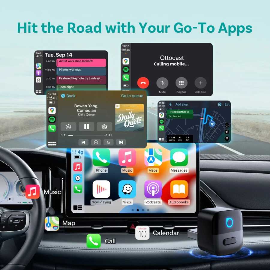 Фотография №1 товара Беспроводной адаптер OTTOCAST Mini Pico 2-в-1 для CarPlay и Android