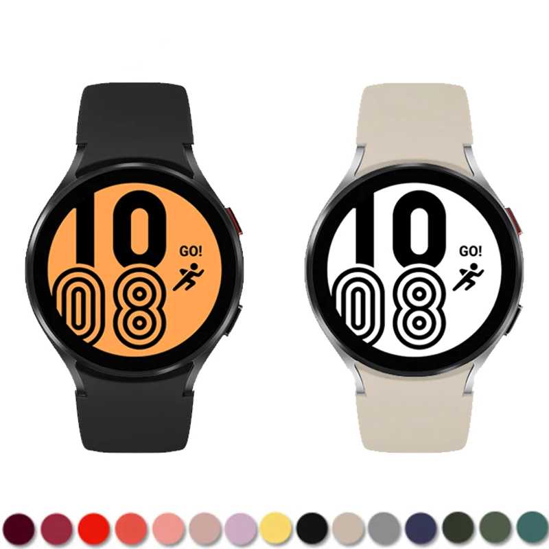 Ремешок силиконовый для Samsung Galaxy Watch 7 6, браслет для Galaxy Watch 4 6 classic 5 pro 47 мм 43 мм 42 мм 46 мм, 44 мм 40 мм 20 мм Аксессуары для часов