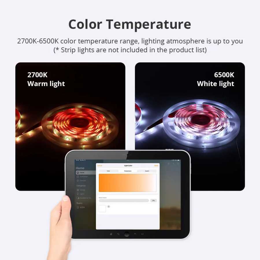 Фотография №5 товара Умный контроллер Zemismart Matter Over WiFi для светодиодных лент RGBCW