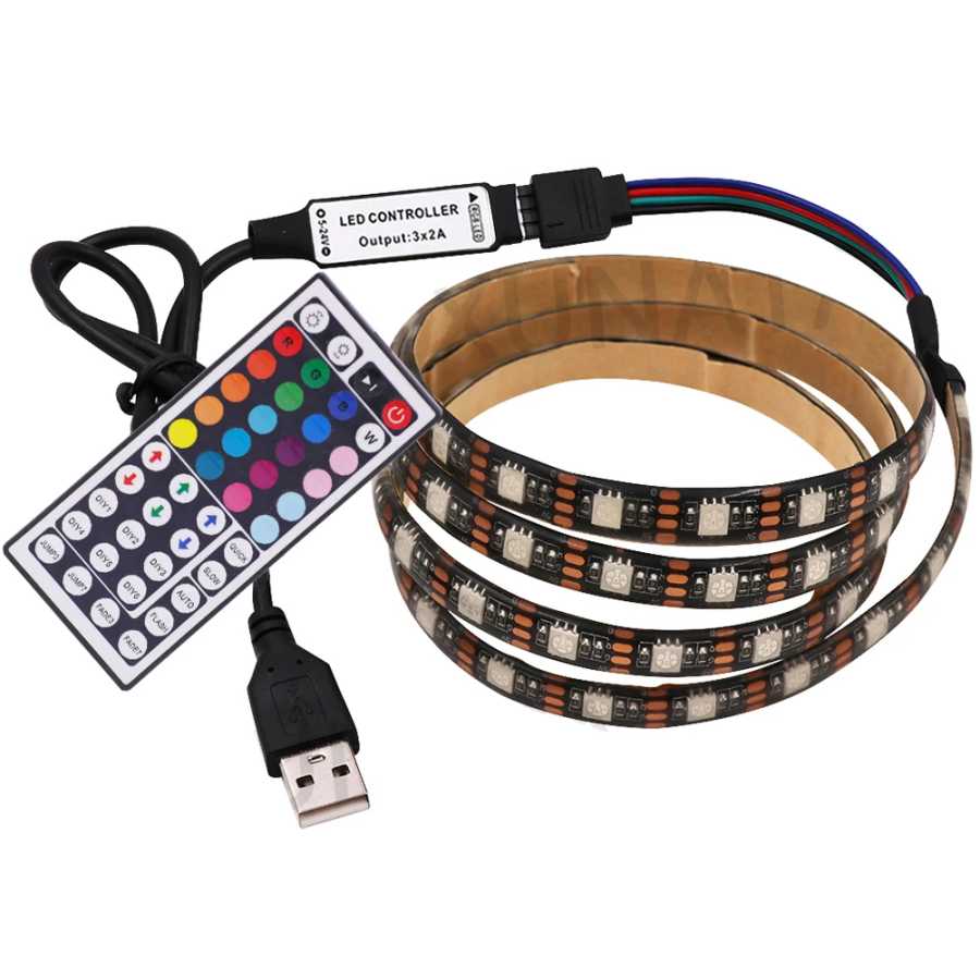 Фотография №4 товара 5 В USB светодиодная лента RGB Light 5050 24 клавиши/44