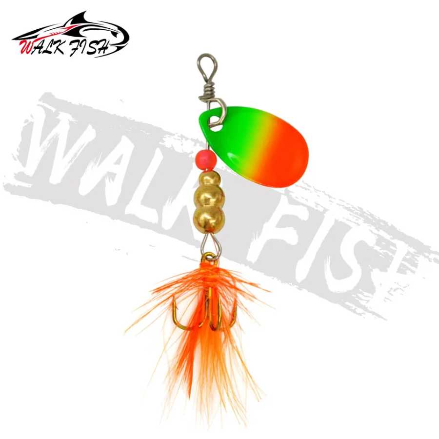 Фотография №5 товара WALK FISH приманка для рыбной ловли, вращающаяся приманка с блестками,