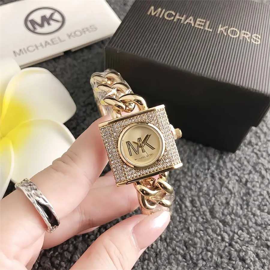 Женские квадратные кварцевые часы Michael Kors, повседневные деловые наручные часы, модные роскошные минималистичные часы с таймером, элегантный подарок для женщин Часы для пар