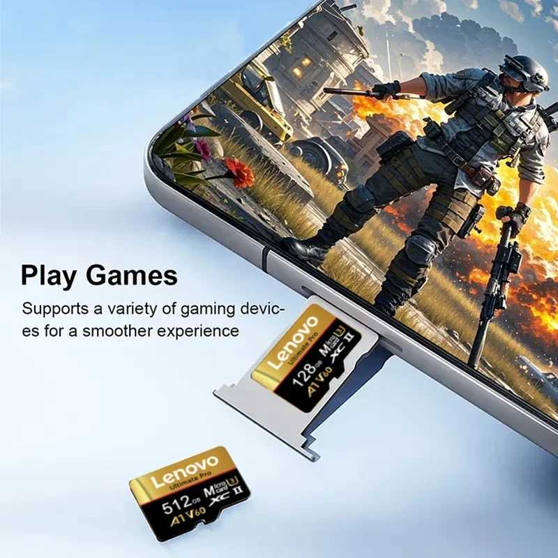 Фотография №4 товара Карта памяти Lenovo Micro SD, высокоскоростная TF-карта V60 U3, 1