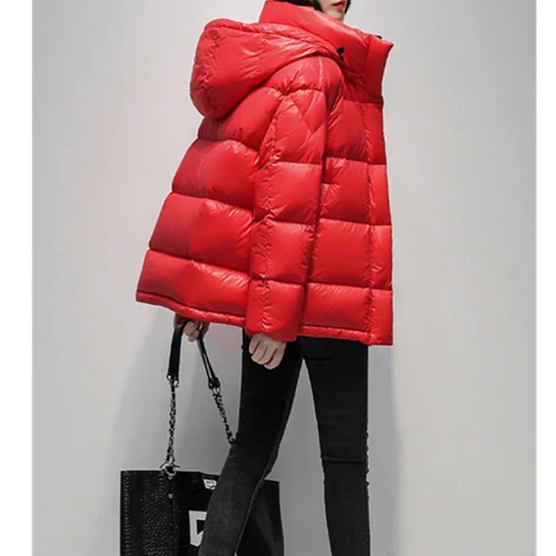 Фотография №1 товара Short Glossy Down Jacket For women Winter 2025 New Korean
