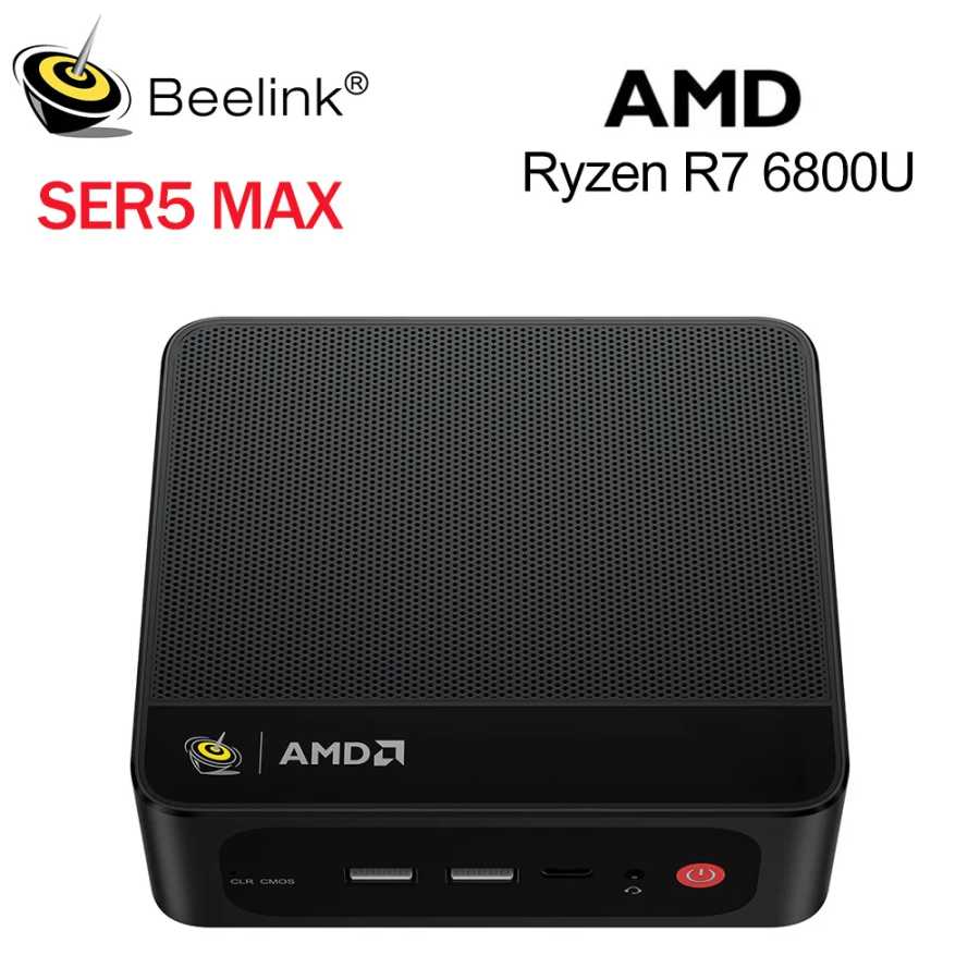 Мини-ПК Beelink SER5 Max с DDR5, процессорами AMD Ryzen 7 6800U/7735HS, R3 3200U, R5 5500U, DDR4, 16 ГБ ОЗУ, 500 ГБ NVMe, Windows 11, поддержкой трех мониторов, настольный компьютер Мини-ПК