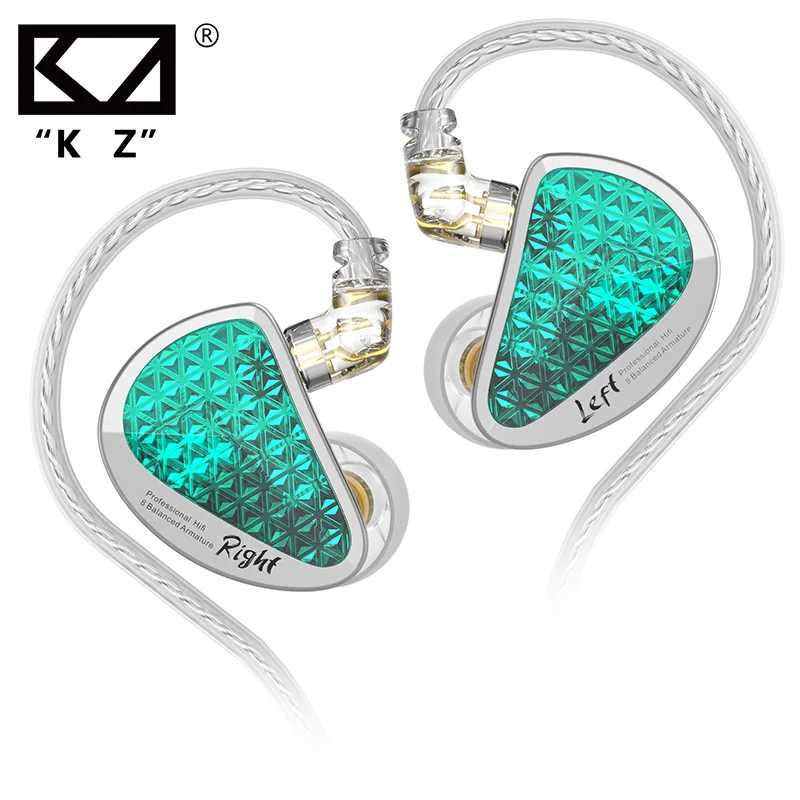 KZ AS16 PRO Проводные наушники 8BA Balance Armature Вкладыши Монитор Наушники MP3 Бас Музыкальные наушники HIFI Гарнитура с микрофоном 