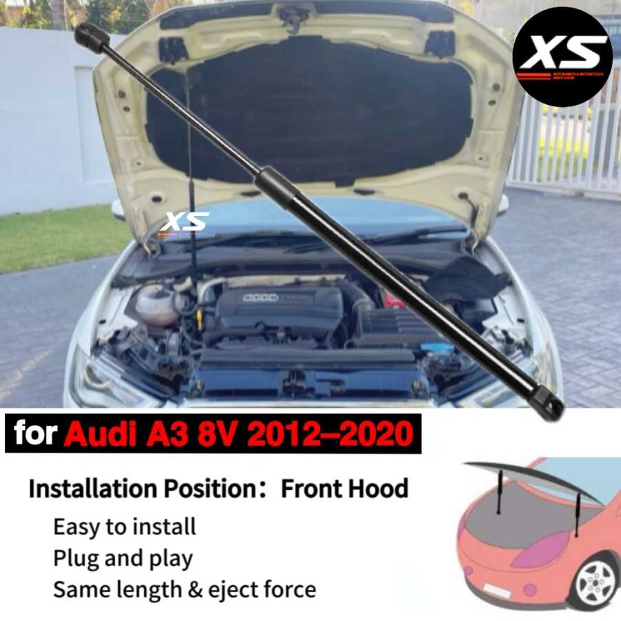 Амортизатор капота 8V0823359 для Audi A3 8V 2012-2020, передний газовый упор, пружина, амортизатор, стойка, цилиндр, версия Verin Запчасти для шасси автомобиля