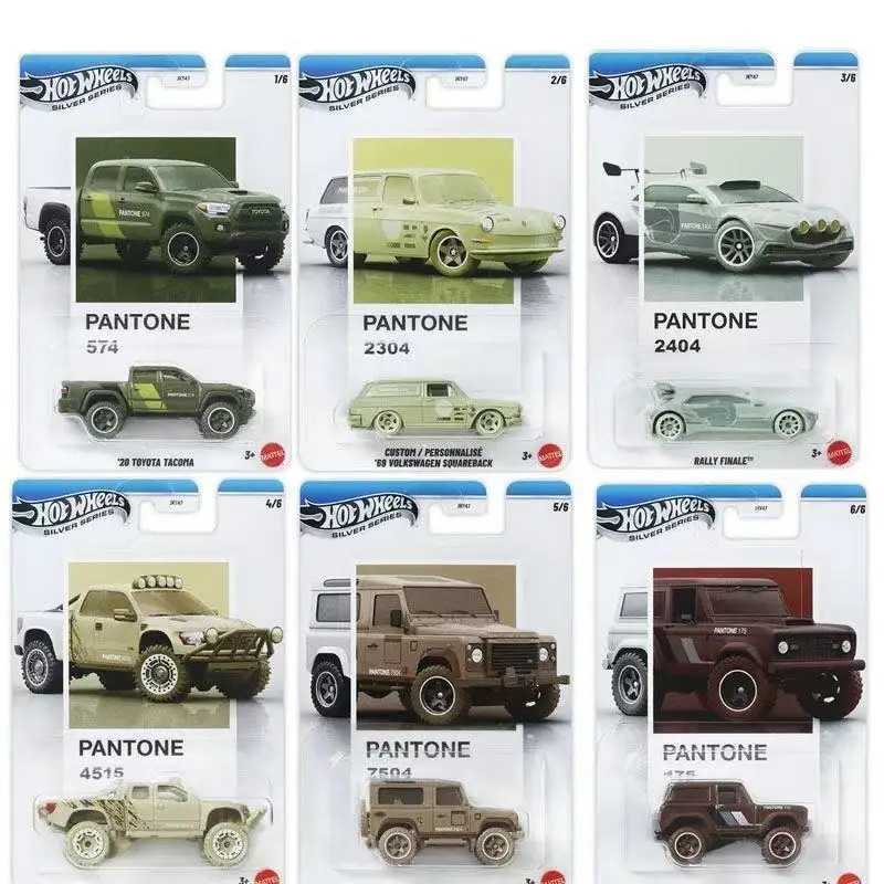 Оригинальные модели Hot Wheels Jky47 Pantone 2026 1/64: Ford Bronco, Toyota Land Rover Defender, Volkswagen. Коллекционные машинки, подарок на день рождения для мальчика. Играйте в транспортные средства и модели
