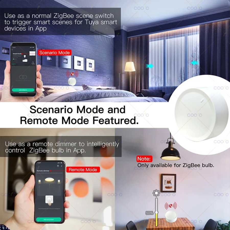 Фотография №2 товара Новый умный ручной переключатель Tuya ZigBee, сделай сам, беспроводная кнопка