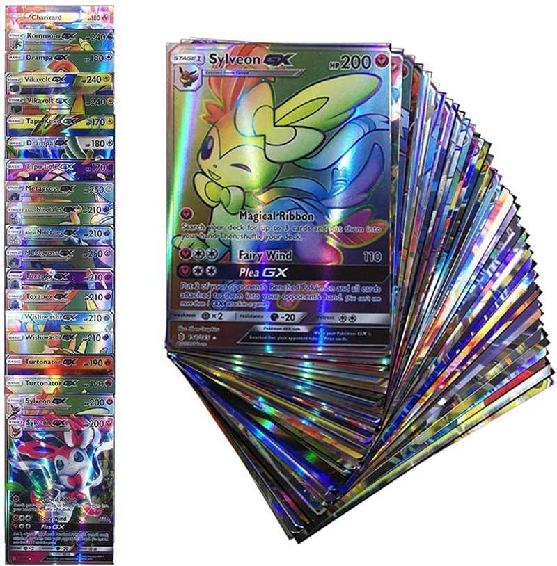 20 шт. английских карточек Покемон GX Tag Team Vmax EX Mega Shining Game Battle Carte, коллекционные карточки, игрушки, подарки для детей Хобби и коллекционирование
