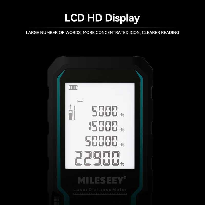 Фотография №3 товара Лазерный дальномер Mileseey S6 40 м/120 м, дальномер с пузырьковым