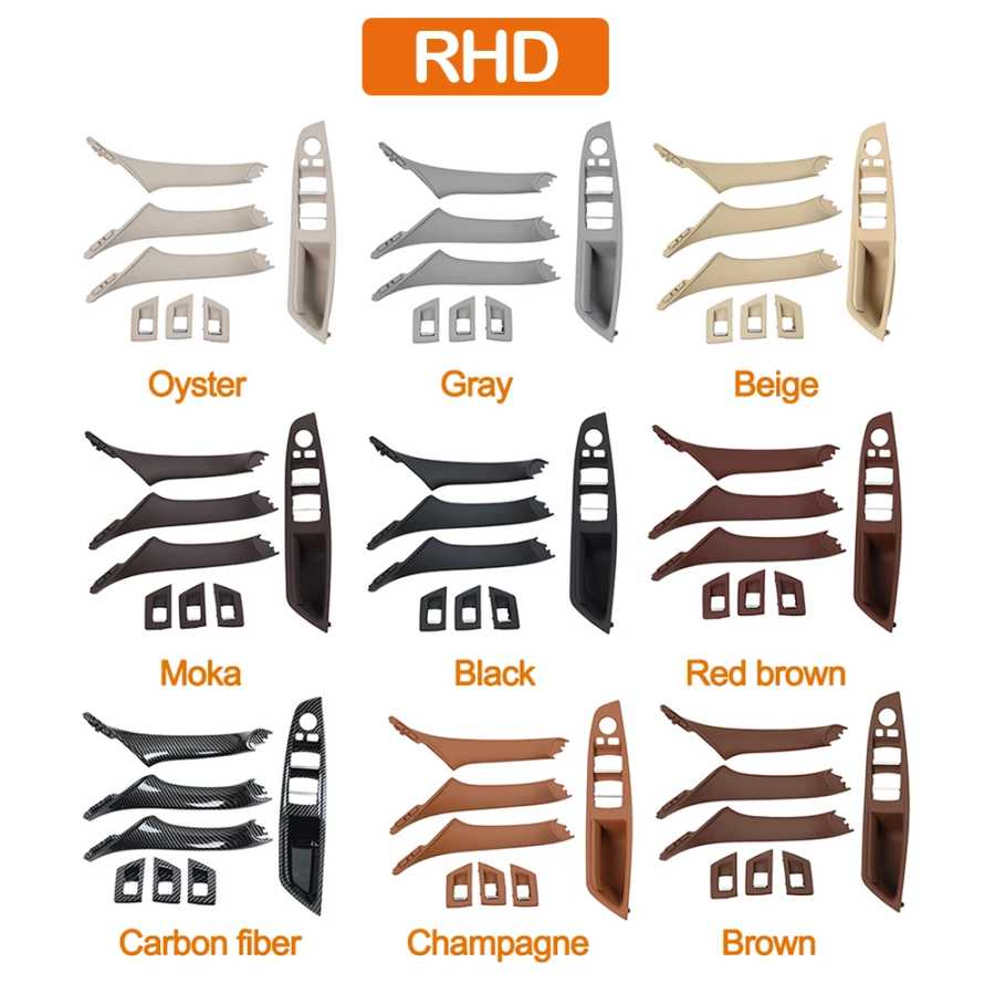 Фотография №4 товара LHD RHD Бежевый Черный Коричневый Устричный Подлокотник для внутренней двери