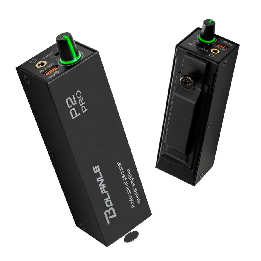 Bolanle P2 PRO IEM Перезаряжаемый USB C Сверхкомпактный персональный усилитель-вкладыш Гарнитура Портативное аудио и видео