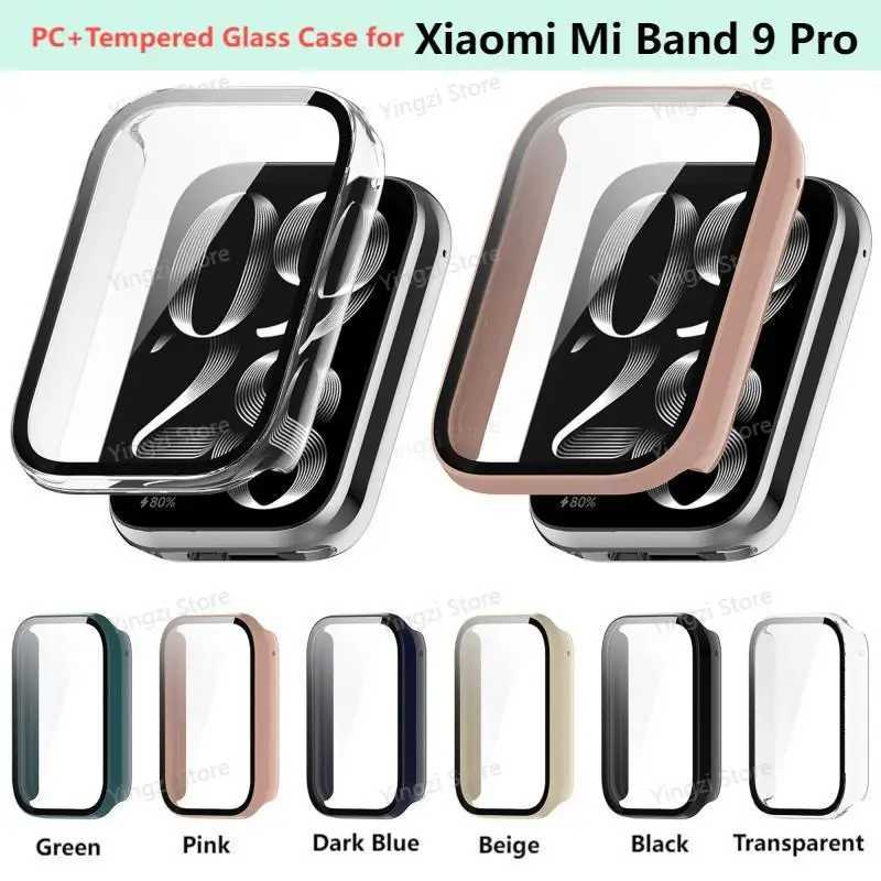 ПК + чехол из закаленного стекла для Xiaomi Mi Band 9 Pro, ремешок для умных часов, бампер, защитная пленка для экрана для Xiaomi Mi Band 9 Pro Умная электроника