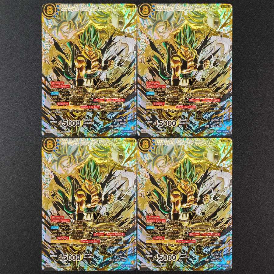 Самодельная игровая карта-игрушка Dragon Ball Super Masters SSB Gogeta Shining Blue Strongest Warrior GDR Ultimate Advent BT26-138 Товары АСГ