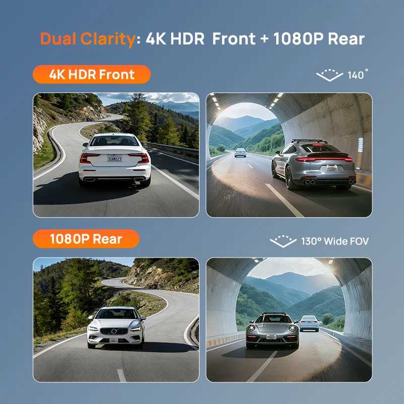 Фотография №2 товара Видеорегистратор 70mai A810 Lite 4K HDR + 1080P, с суперконденсатором,