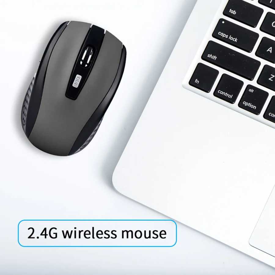 Фотография №1 товара Беспроводная мышь, бесшумная мышь 2,4G, портативная мобильная оптическая офисная мышь,