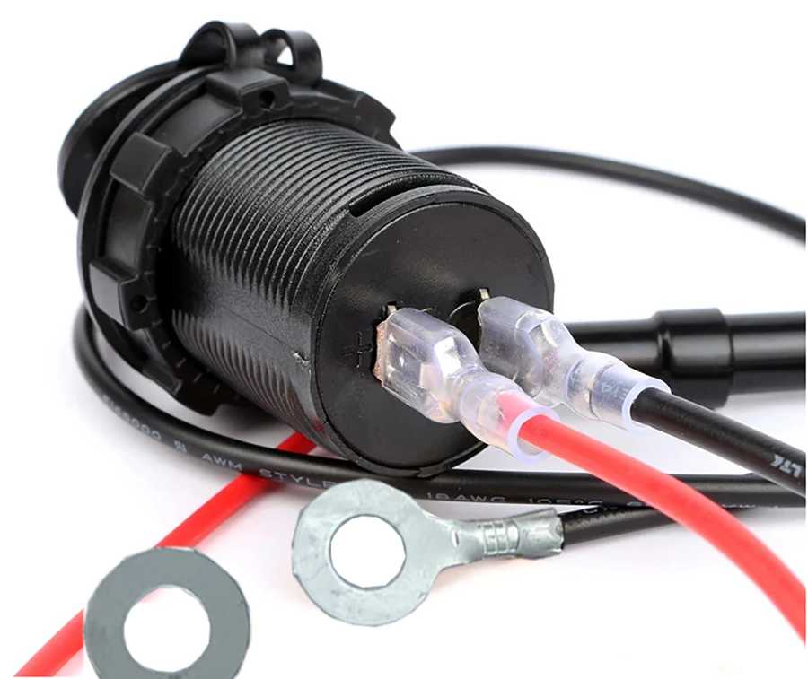 Фотография №3 товара Быстроразъемный кабель SAE 18AWG с предохранителем 10 А, клемма M8