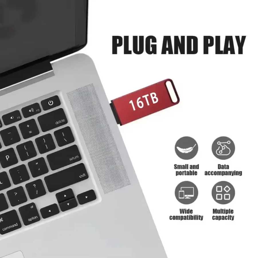 Фотография №3 товара Оригинальный флеш-накопитель USB 3.2 на 16 ТБ, высокоскоростной флеш-накопитель Type-C,