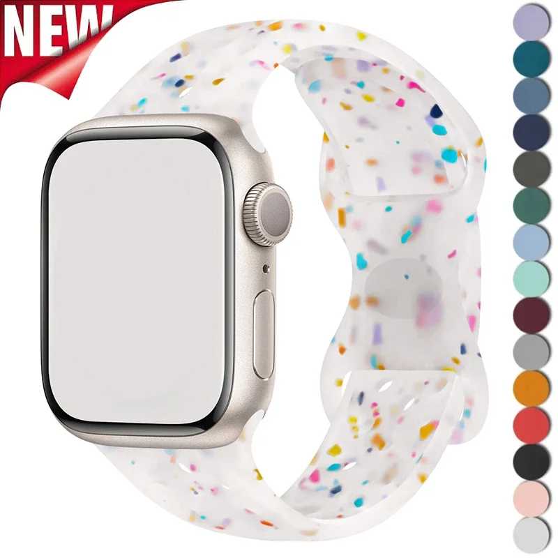 Спортивный силиконовый ремешок для Apple Watch Band Ultra 3 2 49 мм 46 мм 42 мм 45 мм 44 мм 40 41 мм Браслет IWatch Series 11 10 9 8 7 6 SE 3 