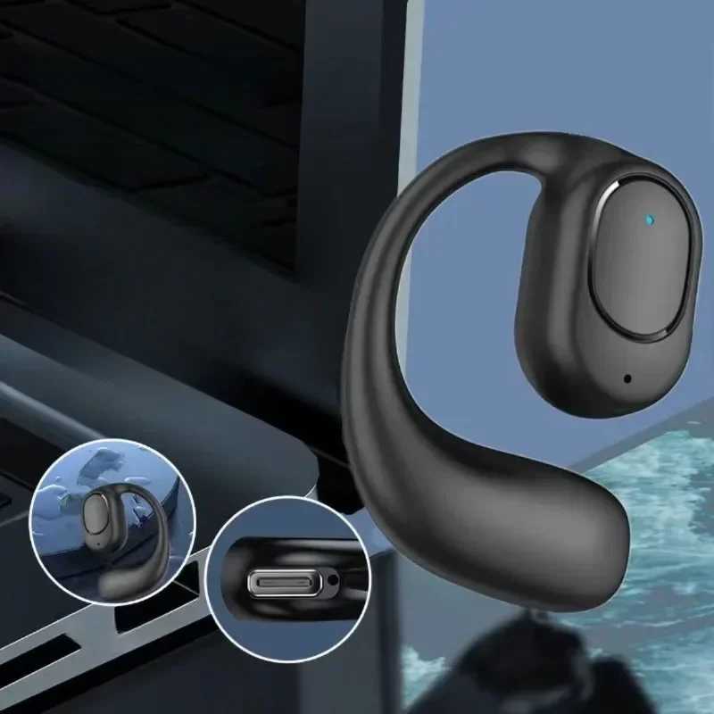 Фотография №1 товара Беспроводные наушники Bluetooth 5.4, цифровой дисплей, одиночные наушники со сверхдлительным
