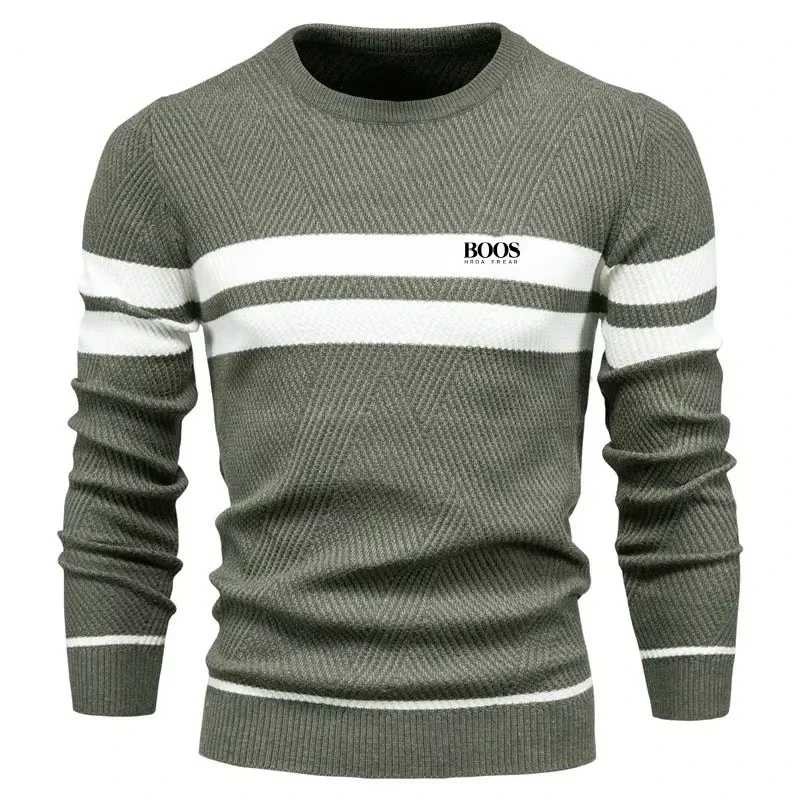Фотография №2 товара Новый осенний пуловер, мужской свитер с круглым вырезом в стиле