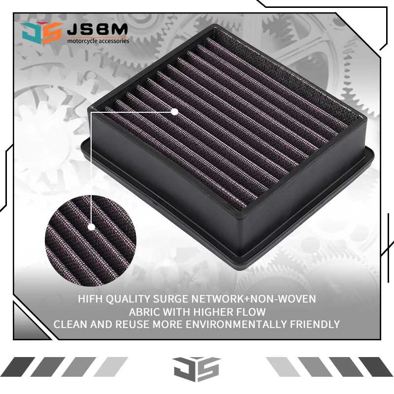 Воздушный фильтр высокой пропускной способности для мотоцикла JSBM для CFMoto 450SR 450NK 450MT 450CL-C 450SRS 450SS CF400-6 2022 2023 2024 Элемент очистителя впускного отверстия двигателя Запчасти для мотоцикла