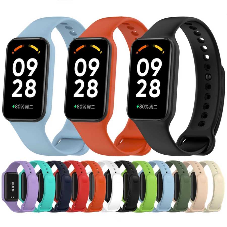 Для Xiaomi smart Band 8, активный ремешок для часов с чехлом, цельный силиконовый ремешок для часов премиум-класса на запястье Умная электроника