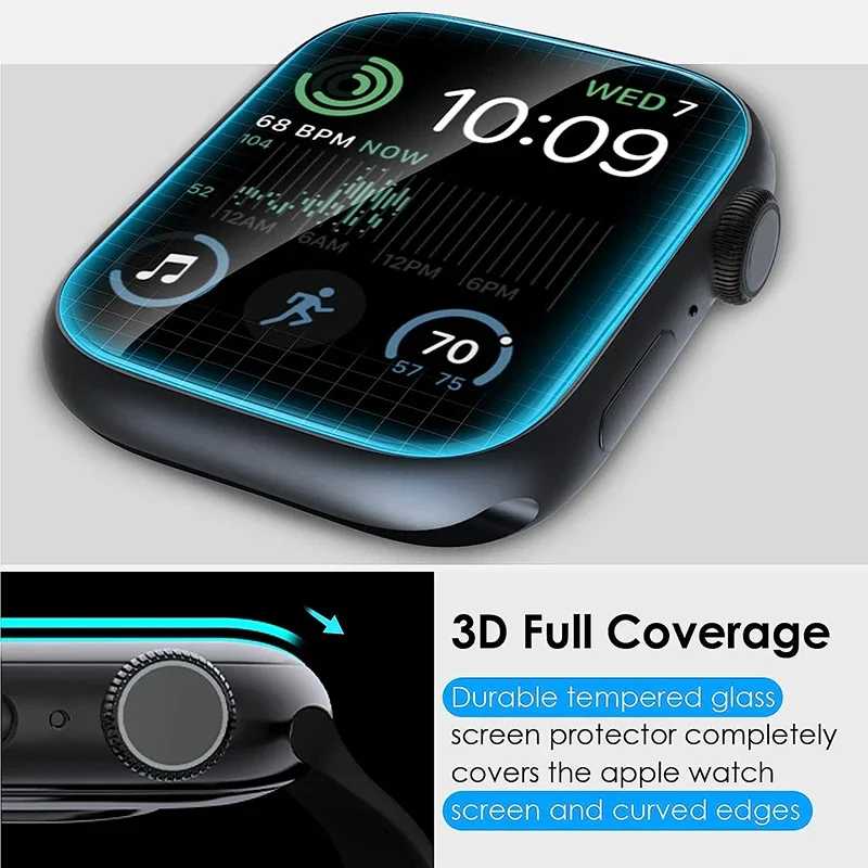 Фотография №1 товара Полностью изогнутая защитная пленка для экрана Apple Watch Ultra 3