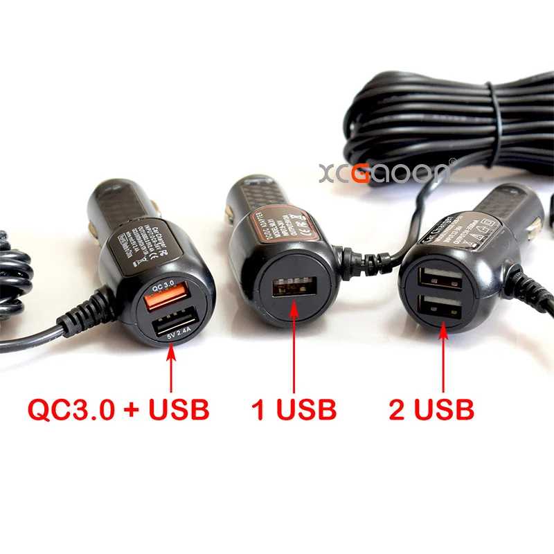 Фотография №1 товара Автомобильное зарядное устройство USB Type-C 5В 3.5А / 3А для