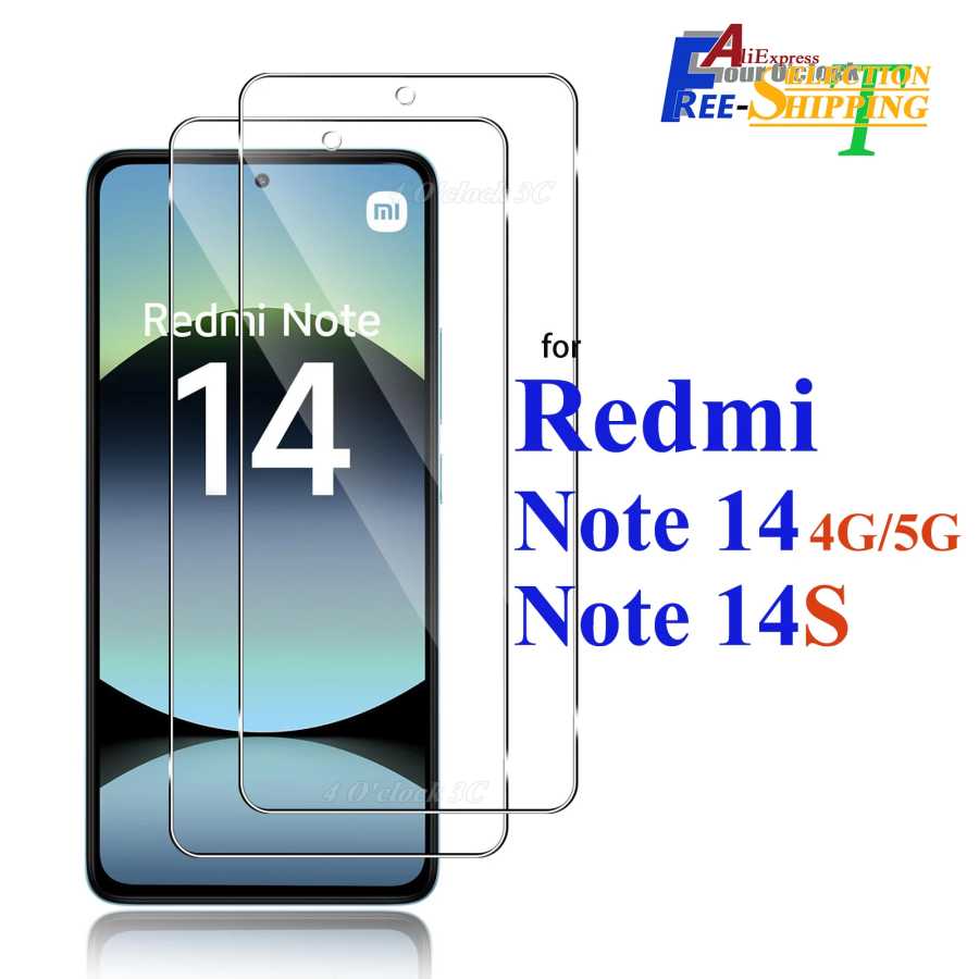 Для Redmi Note 14 4G 5G 14S 6,67 дюймов Защитная пленка для экрана из закаленного стекла Crystal Mica 9H HD Прозрачная защита от царапин 