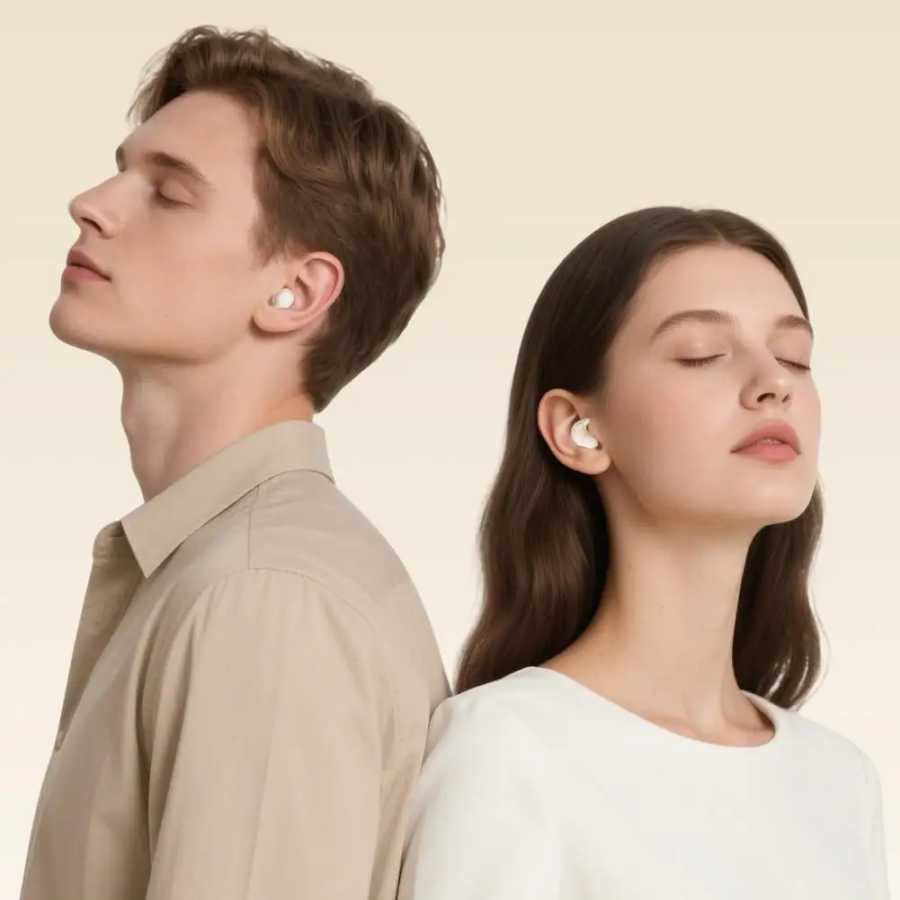 Фотография №4 товара Миниатюрные беспроводные Bluetooth-наушники для пар, спортивные стереонаушники HiFi с микрофоном,