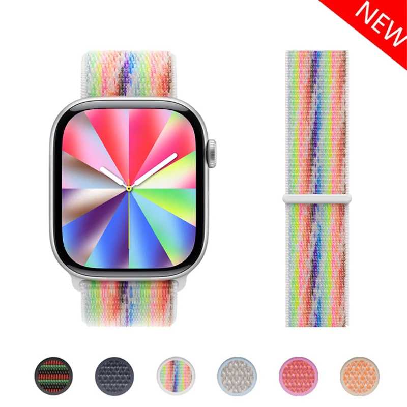 Фотография №1 товара Официальный нейлоновый ремешок для Apple Watch 11, ремешок 42 мм,